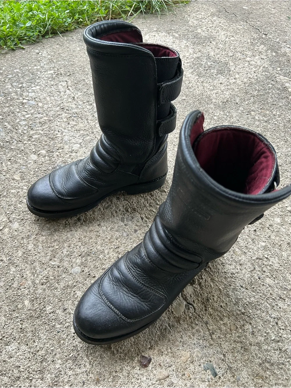 Xelement Black Men's Leather Riding/Motorcycle Boots 10.5